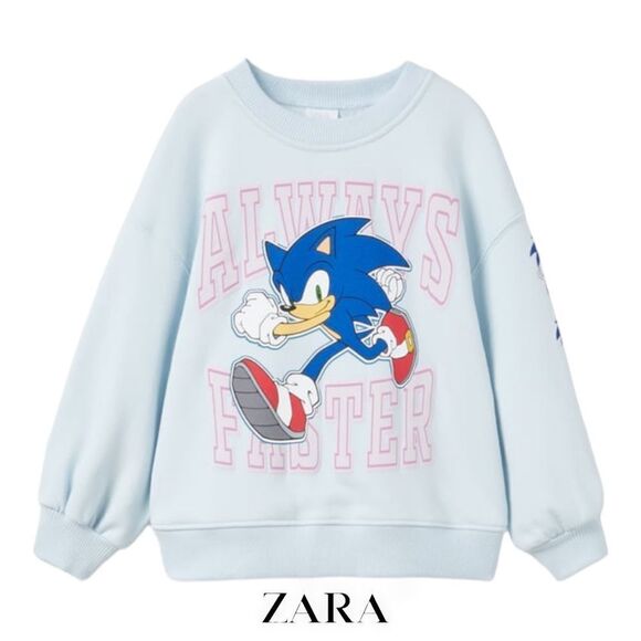ZARA Kids | Blue | SONIC SEGA ® SWEATSHIRT - Picture 1 of 4